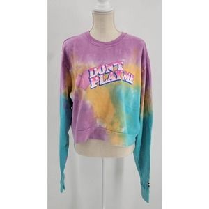 BSR Samii Ryan Size Medium Tie Dye Crop Don’t Play Me Sweater Streetwear NEW
